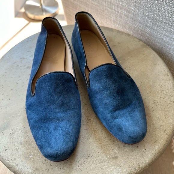 J.Crew Leather Smoking Flats in Navy, size 6.5 - Picture 9 of 9